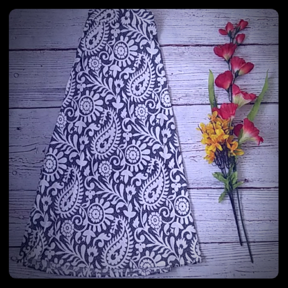 Double take boho floral skirt